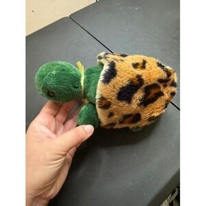 Mary Meyer Turtle Plush Leopard Print Shell Green Stuffed Animal Toy Vintage